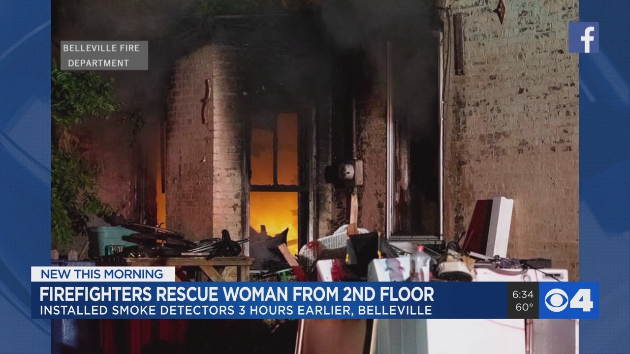 Woman rescued from burning home hours after smoke detector installed ...