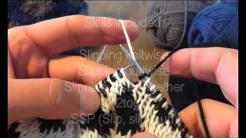 A Sockmatician Tutorial - Right-Leaning Decrease in Double Knitting