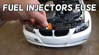 FUEL INJECTORS FUSE LOCATION REPLACEMENT BMW E90 E91 E92 E93