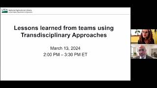 Lessons Learned from Teams Using Transdisciplinary Approaches