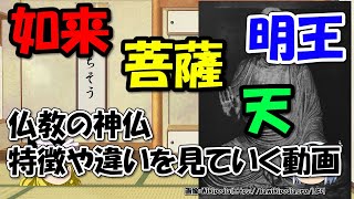 仏様の種類～如来・菩薩・明王・天部の神仏、意味と違い【ゆっくり解説日本史】