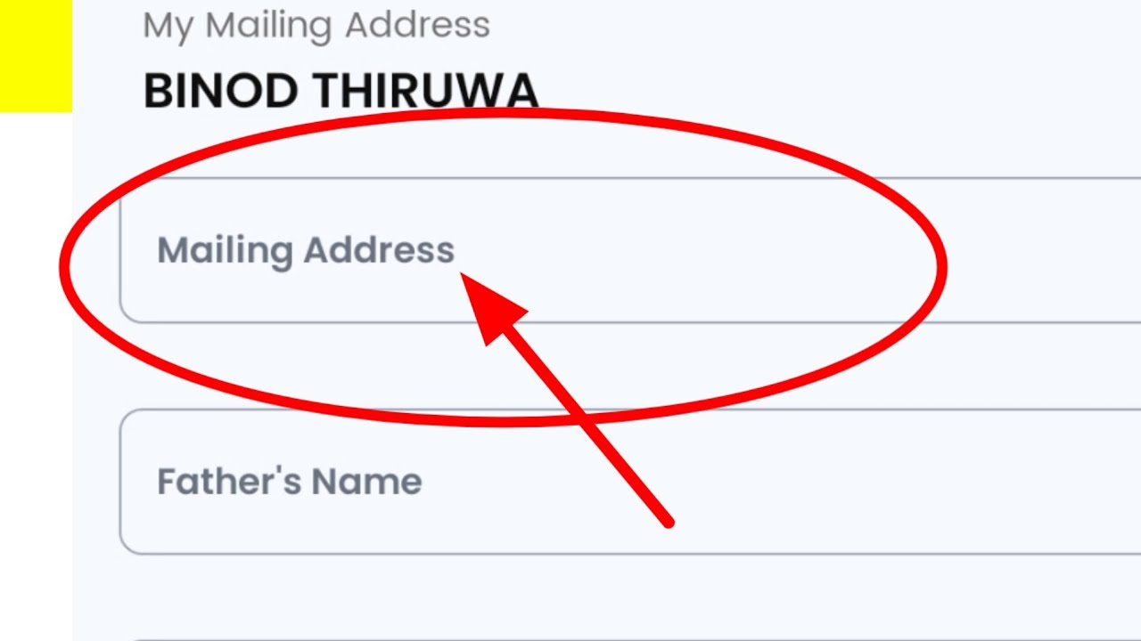 mailing address kya hota hai | mailing address example