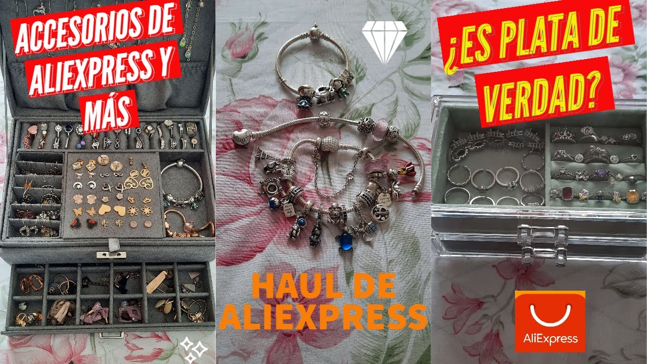 ACCESORIOS DE PLATA EN ALIEXPRESS ¿ES PLATA DE VERDAD?  |  SÚPER HAUL (Imitación Pandora y más)