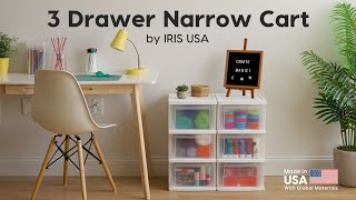 IRIS Narrow 3 Drawer Cart (NSN-3)