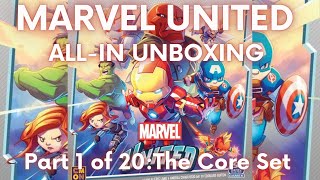 Unboxing ALL of Marvel United!! (1/20) | Core Set | One Minute Unboxing Series