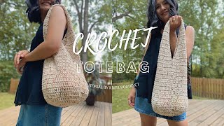 Easy Crochet Tote Bag Tutorial  Modern Crochet Bag / Step By Step Crochet Tutorial