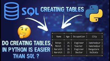 Do Creating tables in python is easier & better than SQL ? Database in python #python