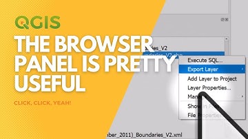 The Browser Panel is actually a very useful part of QGIS