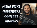 Misha Picks November's Contest Winners!