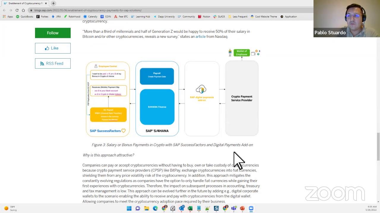 #crypto payments and #SAP #SuccessFactors