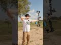 3 Fletch vs 4 Fletch Arrow Flight | Slow Motion  #shorts #archery #title