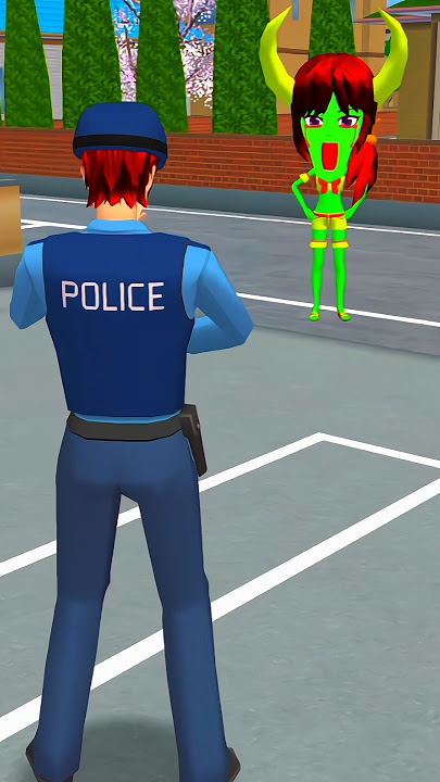Hantu Head Vs Police man 🧟♀️👹🥵Part 1547 .#animasulucu #sakuraschoolsimulator #Hantu#shortfeed