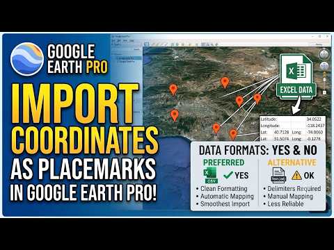 Importing Coordinates: CSV and Text Files in Google Earth Pro #googleearth #googleearthpro #googl...