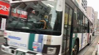 西鉄バス車窓 西新駅・大濠公園→天神(西鉄グランドホテル前)/ 3 西新駅608発