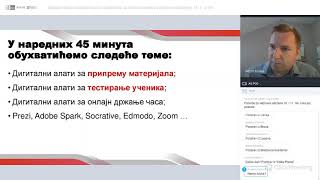 Snimak vebinara - Digitalni časovi: besplatni alati i platforme