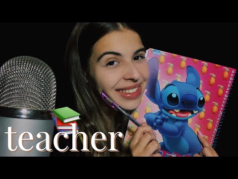 ASMR PERSONAL ATTENTION: PROFESSORA TE ENSINANDO INGLÊS | Atenção Pessoal