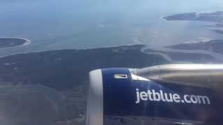 Jetblue Airbus A320 takeoff from SAV Savannah Georgia - Full Blast Takeoff Hilton Head