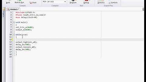LED lighting control with button ccs c 12f683 programlama