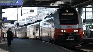 【ÖBB Praterstern Station】ウィーン　プラターシュルテン駅列車発着の様子