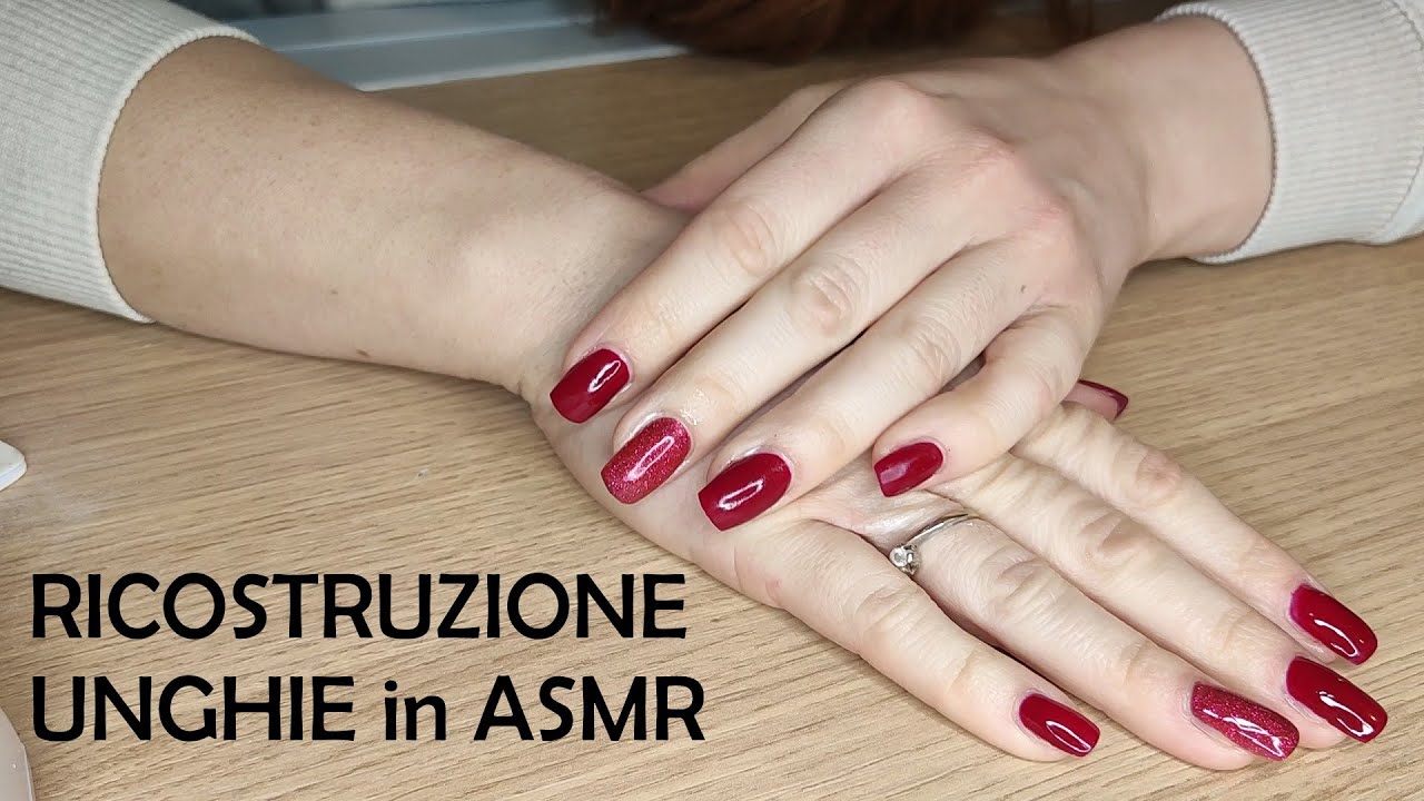 RICOSTRUZIONE UNGHIE in ASMR | facciamo le unghie natalizie insieme 🎄