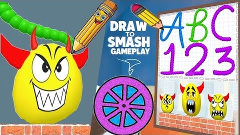 ABC+123 Alphabet+Numbers: My Favourite Number And Alphabet With Draw To Smash Game⚙️ Logic Puzzle 😍