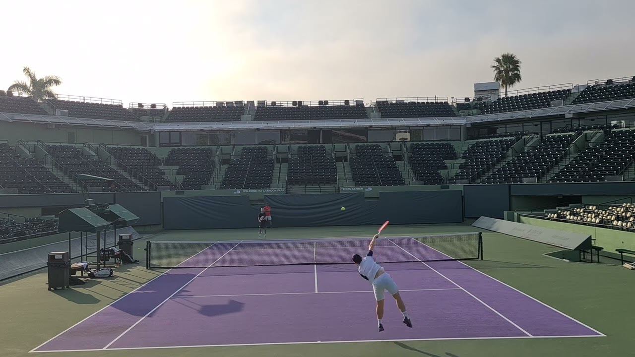 Jamie Mackenzie and Jake Dembo Practice on Miami Crandon park