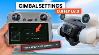 DJI MINI 3 PRO - NEW DJI Fly 1.8.0 Gimbal Settings & Hyperlapse Cruise Control