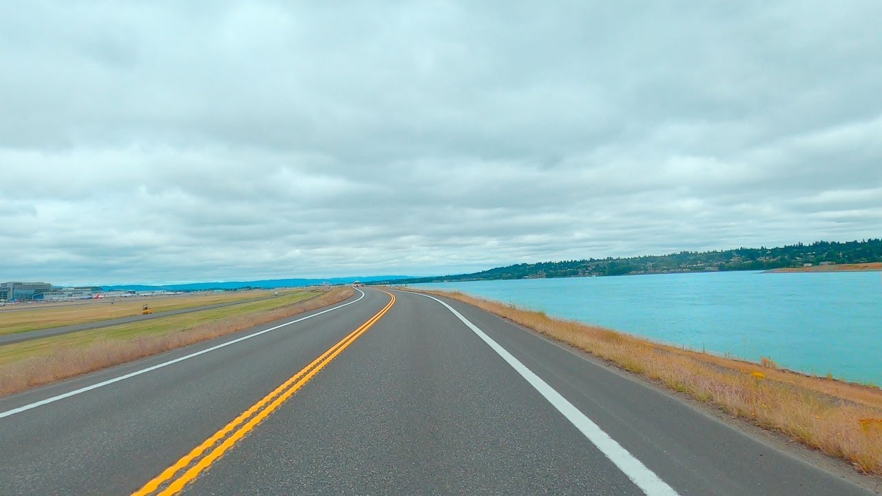 4K Driving Oregon/Washington Border — Portland, Marine Drive YouTube