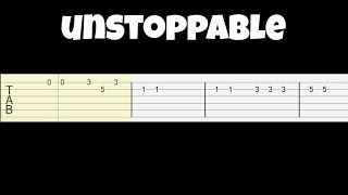 Video thumbnail of "Sia - Unstoppable (Easy Guitar Tab Tutorial)"