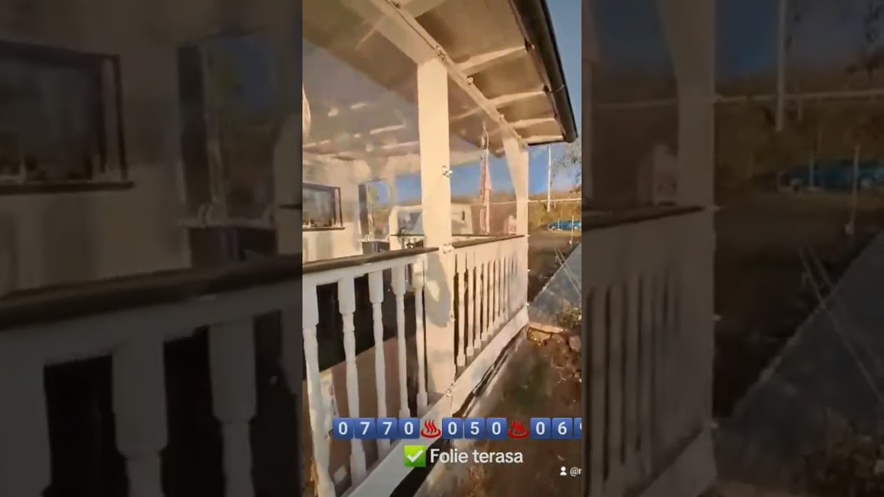 Folie terasa, folie transparenta,  închidere terase cu folie Cristal premium 0770 050 069