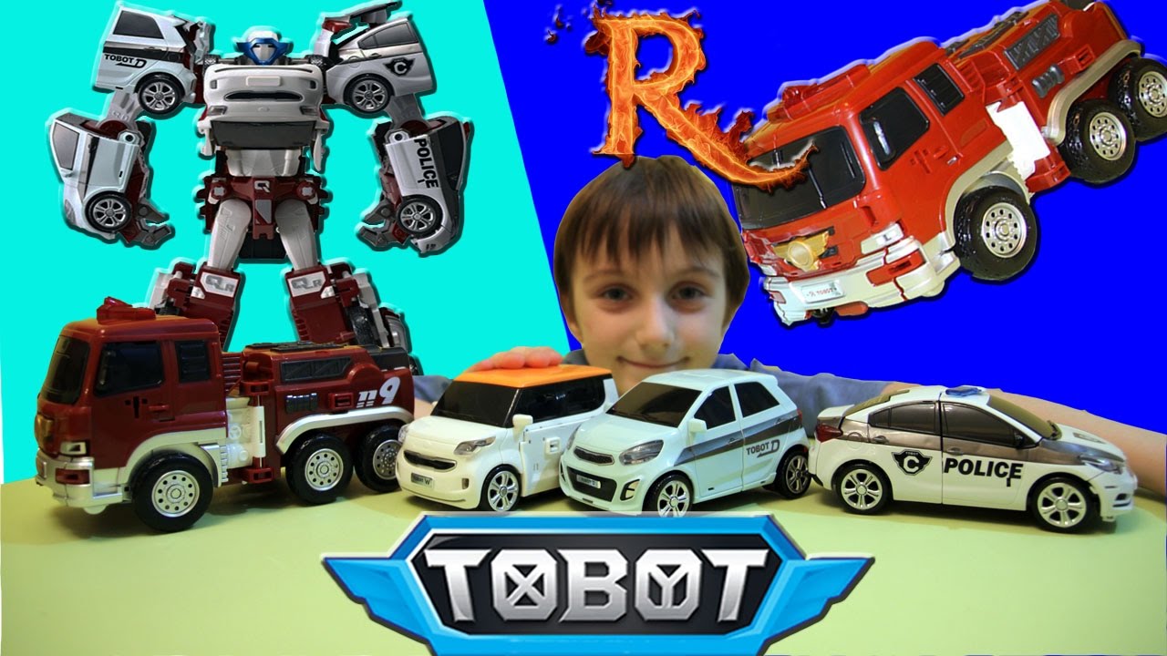 ТОБОТЫ ТРАНСФОРМЕРЫ Тобот Кватран ИНТЕГРАЦИЯ TOBOT R пожарная машина ...