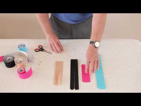 How to prepare, cut and shape strips of Kinesiology tape for specific sports injury applications
