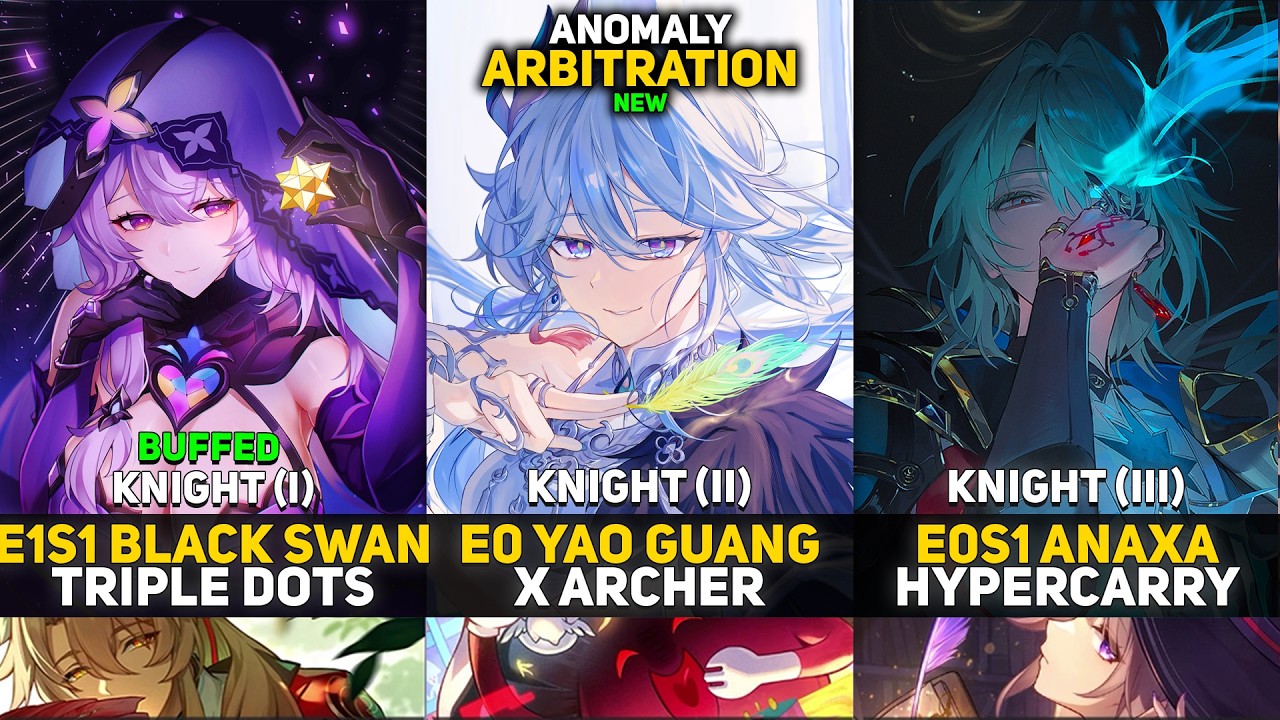 Knight 1-3 | Buffed E1 Black Swan & E0 Yao Guang & E0 Anaxa | Anomaly Arbitration | Honkai Star Rail