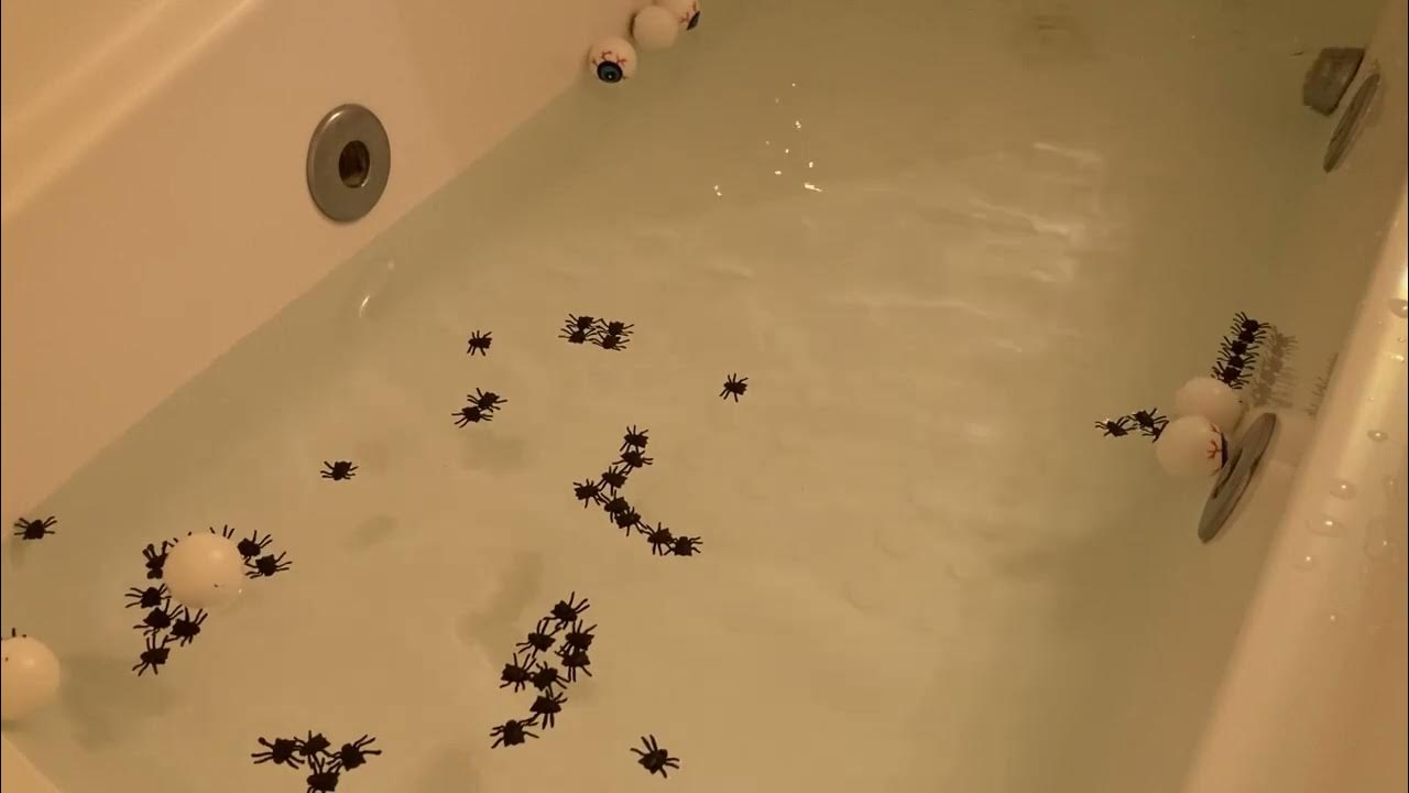 Bathtub Filling ASMR // Filling Tub with Eyeballs and Spiders 3 Hour
