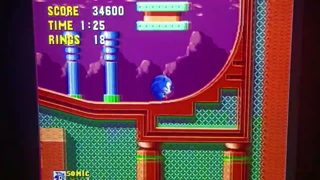 Classic 1991 Sega Genesis Sonic The Hedgehog SpringYard Zone Act 1 Sunday January 25th 2026