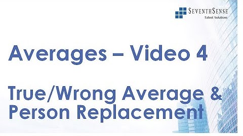 Averages Video 4 - Correct/Wrong Average and Person Replacement Type Problems