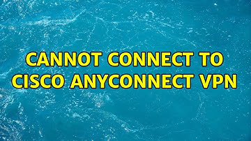 Cannot connect to cisco anyconnect vpn