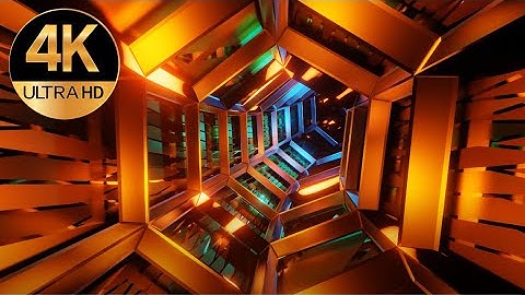 10 Hour TV VJ LOOP NEON Hexagon Metallic Color Abstract Background Video windows 11, 4k Screensaver