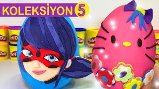 Oyuncak Dolu Oyun Hamuru Yumurta - Ladybug Cicibici Hello Kitty Frozen Elsa Koleksiyon 5.Bölüm