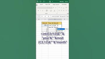 Convert Month into Year 🤔😇😱 #excel #excelformula #exceltips #exceltutorial #shorts #shortvideo