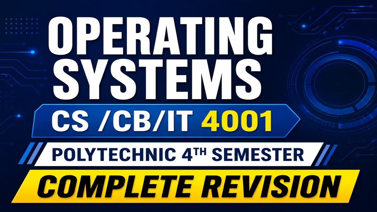 Operating System Complete Revision | Oneshot | BTER Diploma 4th semester CS