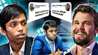 Magnus carlsen calls arjun the *MAD MAN* 😎