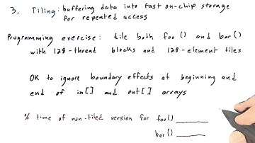 Tiling Program Quiz - Intro to Parallel Programming