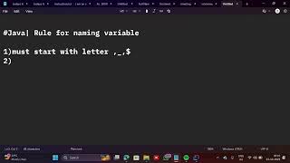 #Java| Rule for naming variable / Identifier