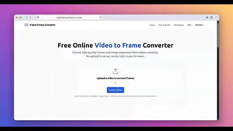 Free Video to Image Converter | Extract Frames from ANY Video Format | No Upload Required