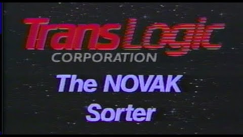 Vintage 1980s TransLogic Novak Mail Sorter Video