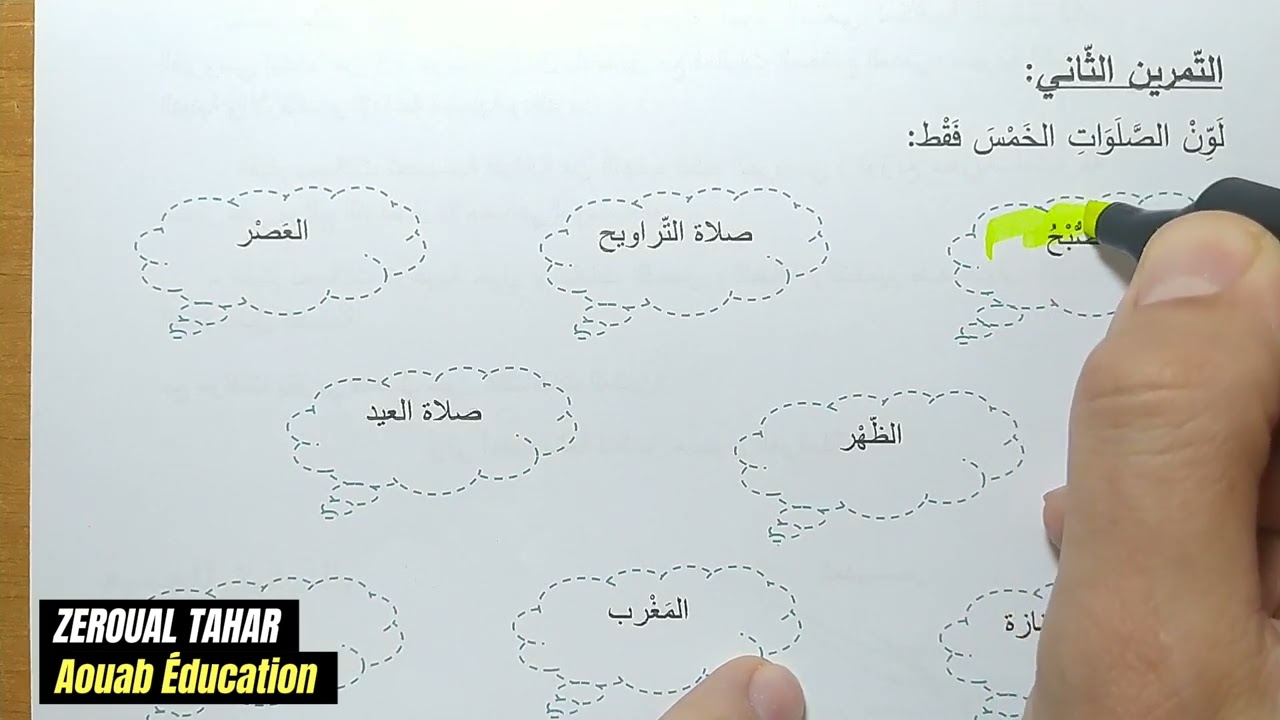 حل نموذجي لامتحان الفصل الثاني في التربية الإسلامية 2023-2024  (نموذج 05 )≡ الأولى ابتدائي
