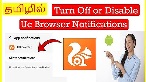 How to Turn Off Or Disable UC Browser Notifications in Android Mobile Tamil | VividTech