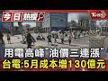 用電高峰「油價三連漲」台電:5月成本增130億元｜TVBS新聞 @TVBSNEWS01