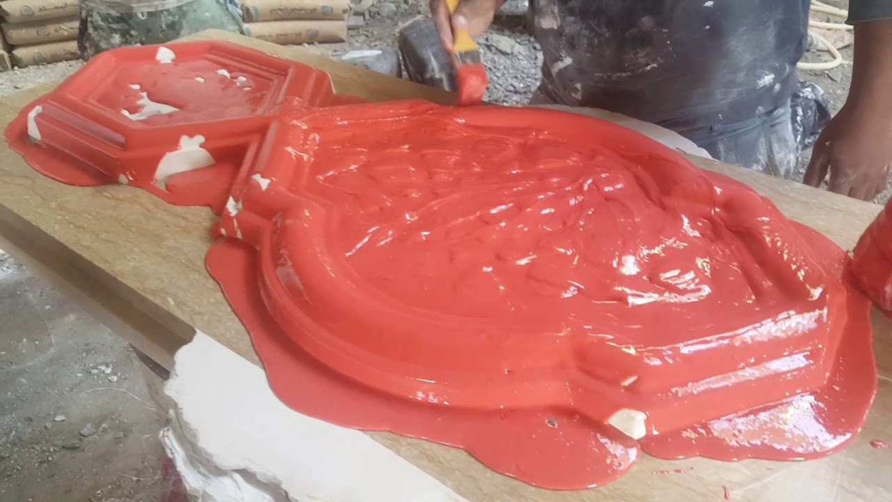 طريقه عمل قالب فايبر جلاس بالتفصيل الدقيق #قالب فايبر للجبس